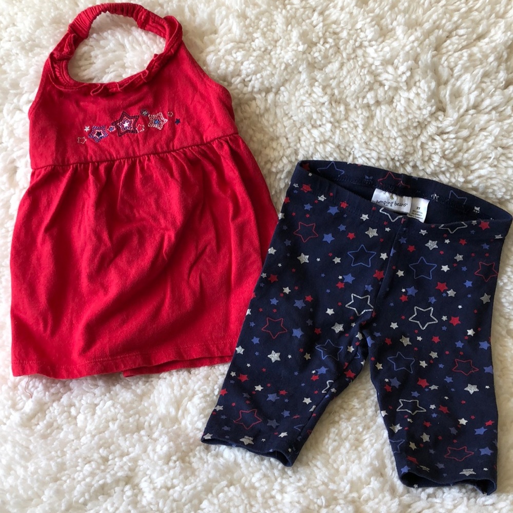 Adorable 4th of July outfit for baby girl